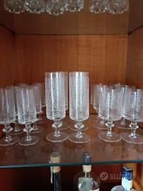 Servizio di calici in pregiato cristallo vintage