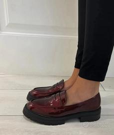 Mocassino donna bordeaux tg 39 nuovo