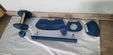 set bagno in vetro blu 1