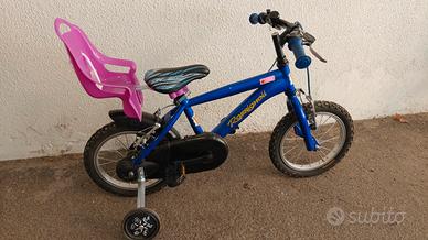 Bici bambino Rossignoli 16" blu con seggiolino