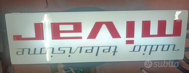 Insegna luminosa originale MIVAR RADIO TV