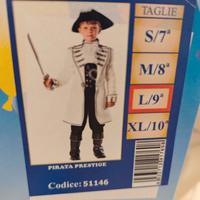 Vestito carnevale  pirata di lusso 9 anni