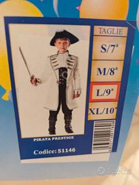 Vestito carnevale  pirata di lusso 9 anni