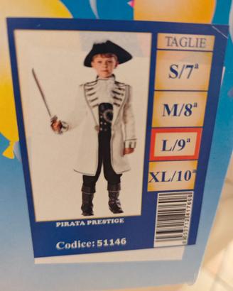 Vestito carnevale  pirata di lusso 9 anni