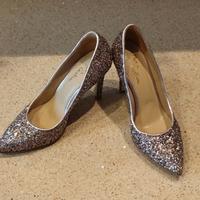 Scarpe Maria Cristina glitterate rosa tacco 12