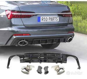 DIFFUSORE AUDI A6 C7 SEDAN AVANT 18-22 LOOK RS6 NE