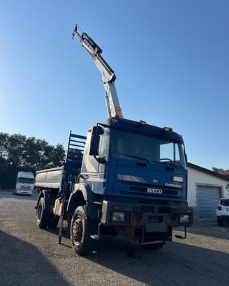 IVECO EUROTRAKKER 190E37 4X4 RIBALTABILE E GRU