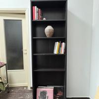 Libreria modulare in legno scuro