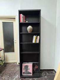 Libreria modulare in legno scuro