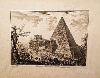 Veduta del Sepolcro di Caio Cestio