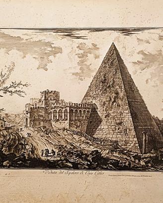 Veduta del Sepolcro di Caio Cestio