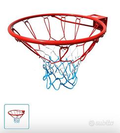 CANESTRO BASKET da Muro in Ferro con Rete in Nylon