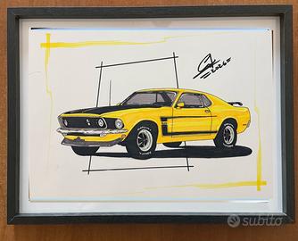 Disegno ford mustang BOSS