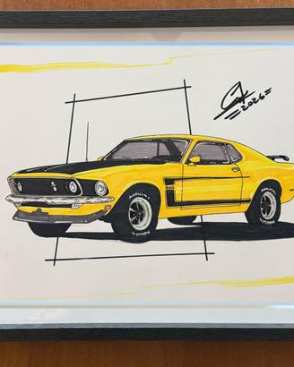 Disegno ford mustang BOSS