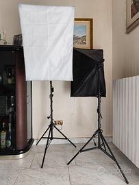 Coppia Soft Box Con Stativi