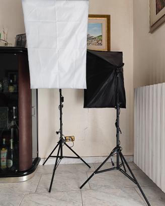Coppia Soft Box Con Stativi