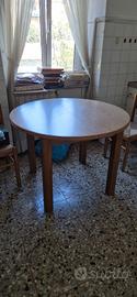 Tavolo rotondo allungabile e 4 sedie