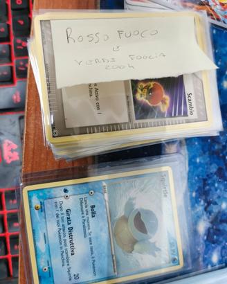lotto carte Pokémon ex rosso fuoco  verde foglia