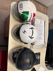 Caschi jet con doppia visiera nero s bianco m