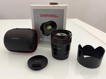 Samyang AF 75mm f1.8 FE per Sony full frame