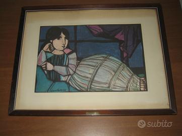 STAMPA di DOMENICO CANTATORE Quadro vintage