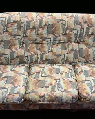 Divano 3 posti  2 poltrone tessuto massello rattan