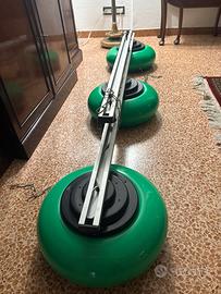 Lampada Vintage da Biliardo 3 Luci Verde - 187 cm