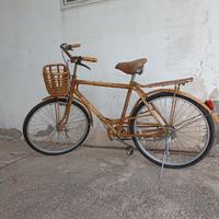 biciclette uomo-donna, con telaio in Bamboo. 