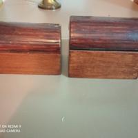 2 bauletti vintage in legno fatti a mano 