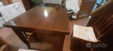 tavolo in legno  90/180 " x90