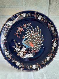 Piatto vintage blu decorativo