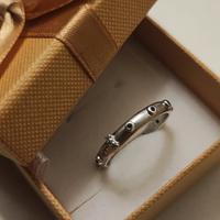 Anello Humilis rosario argento