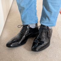 Scarpe eleganti uomo T.42 - Pelle verniciata nera
