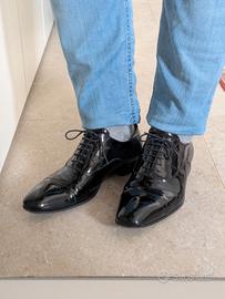 Scarpe eleganti uomo T.42 - Pelle verniciata nera
