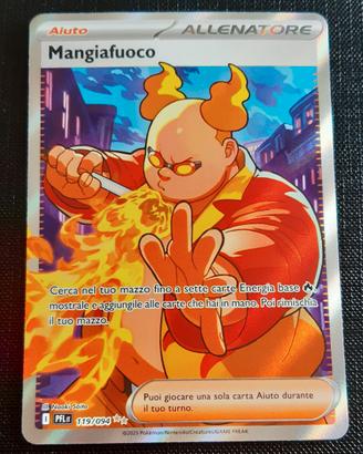 CARTA POKEMON MANGIAFUOCO IPER RARA