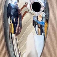 Serbaoio vintage cromato Royal Enfield