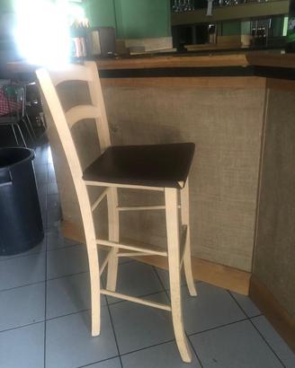 Sgabello in legno seduta imbottita