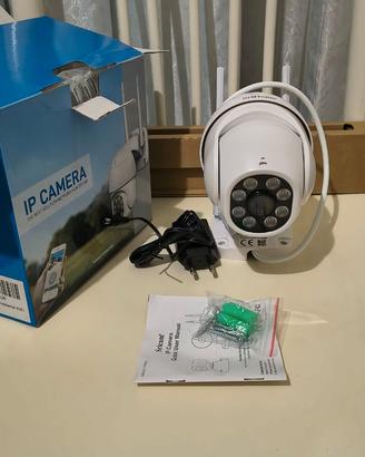 Telecamera WiFi da esterno 1080p PTZ con fari LED