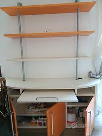 scaffale mobiletto tavolo estraibile