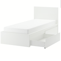 Letto singolo 90x190 Ikea Malm bianco