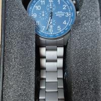 Orologio M.E.C Aviator quadrante blu