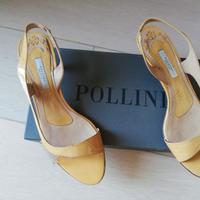 Sandali donna P0LLINI in pelle gialla – eleganti e