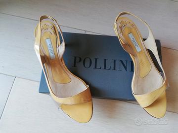 Sandali donna P0LLINI in pelle gialla – eleganti e