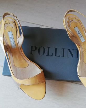 Sandali donna P0LLINI in pelle gialla – eleganti e
