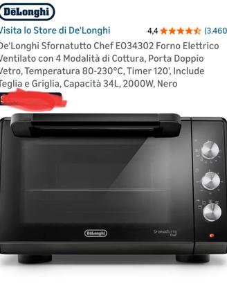 De'Longhi Sfornatutto Chef EO34302 Forno Elettrico