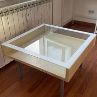 tavolino basso soggiorno in vetro + mensola tazze