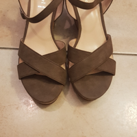 Scarpe - Sandalo incrociato zeppa sughero