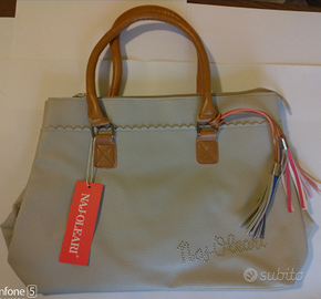 Borsa donna NAJ OLEARI grigio doppio manico