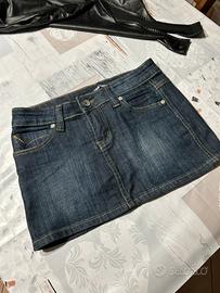 minigonna vintage in denim diesel body pelle shein