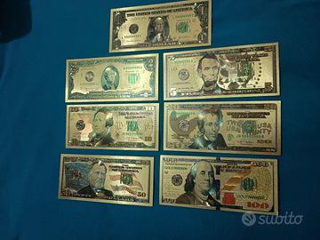 BANCONOTE LAMINATE ORO"$"COLORATI